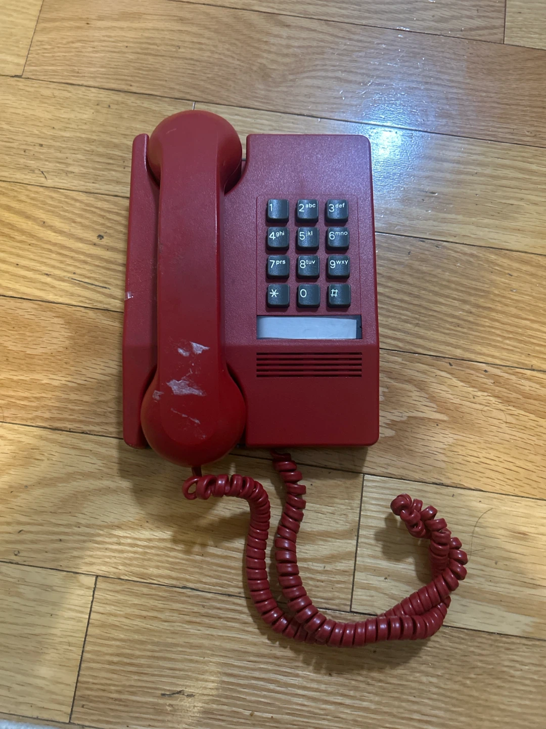 Red Rotary Dial Telephone