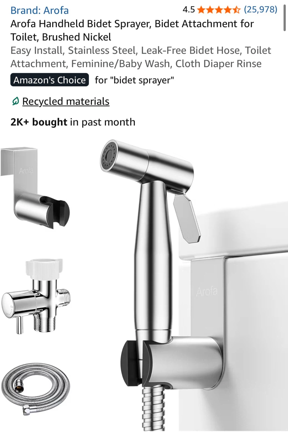 Bidet sprayer