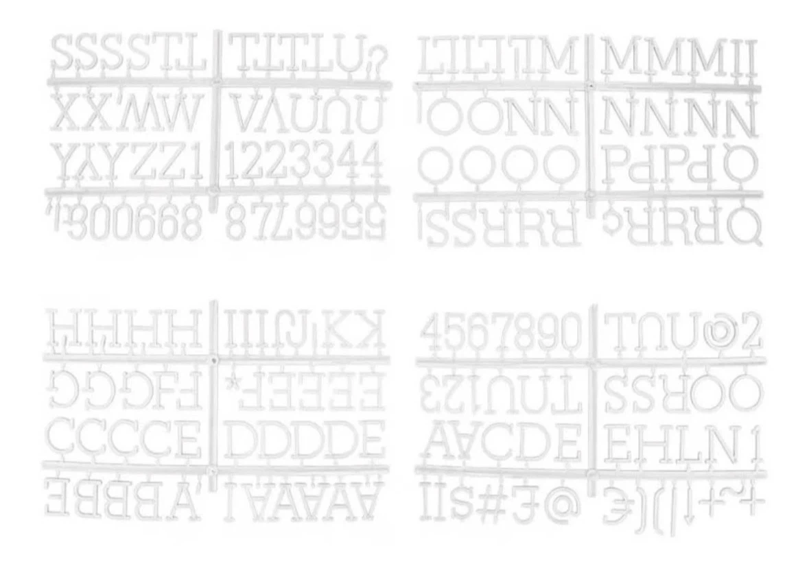 Replacement Plastic Letter Set for Changeable Message Board