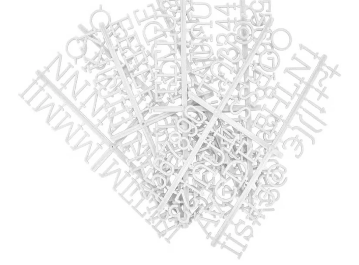 Replacement Plastic Letter Set for Changeable Message Board - photo 3