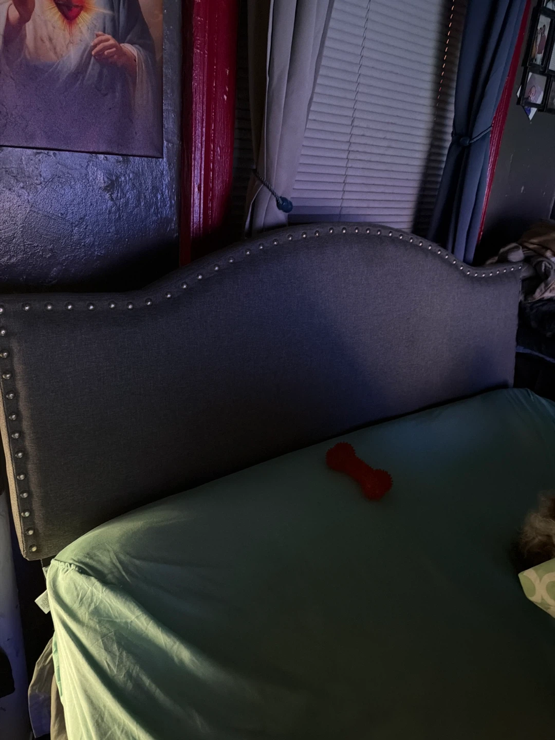 Gray Upholstered Headboard