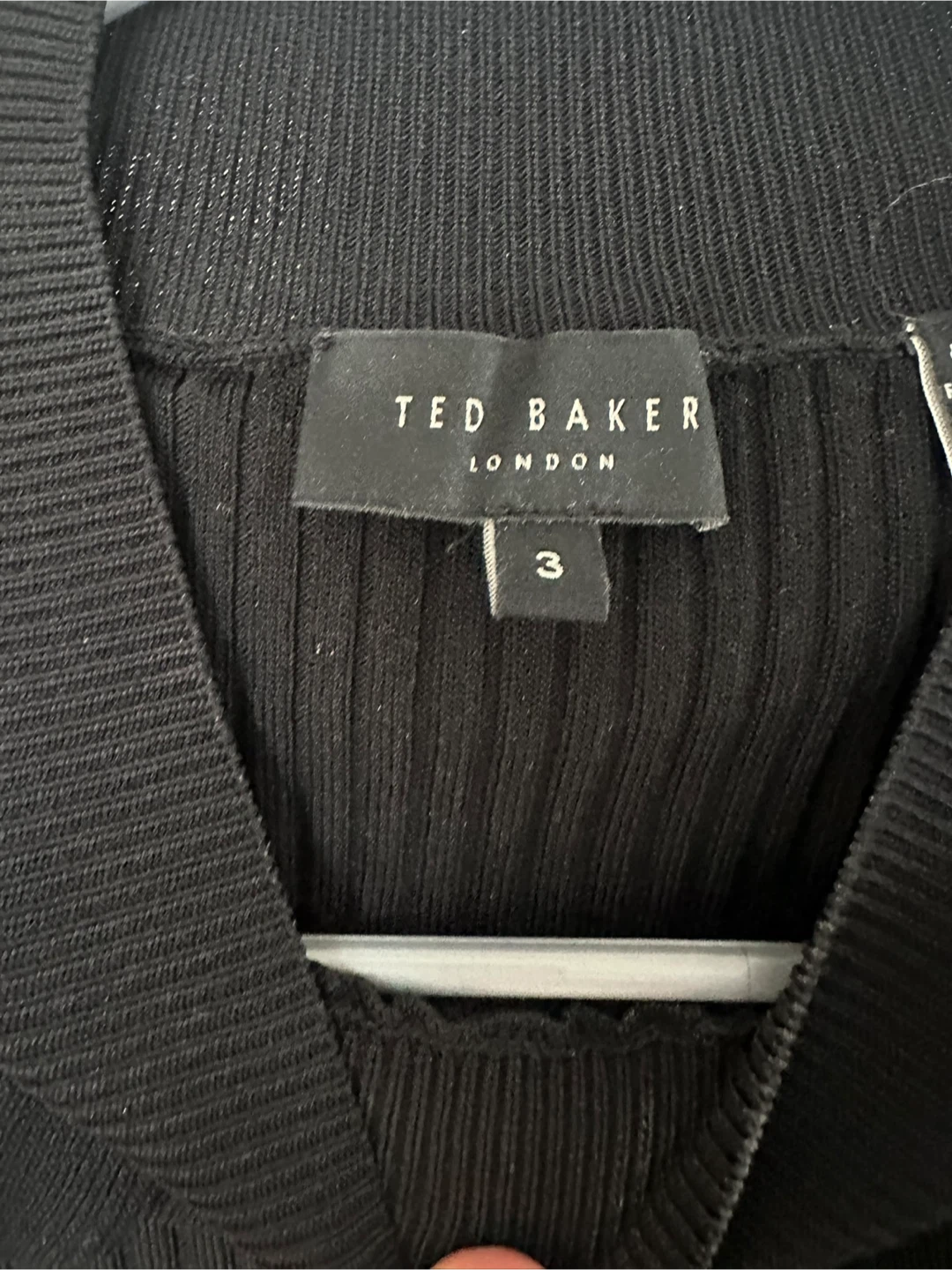 Ted Baker Black Ribbed Ruffle Neck Sweater - photo 2