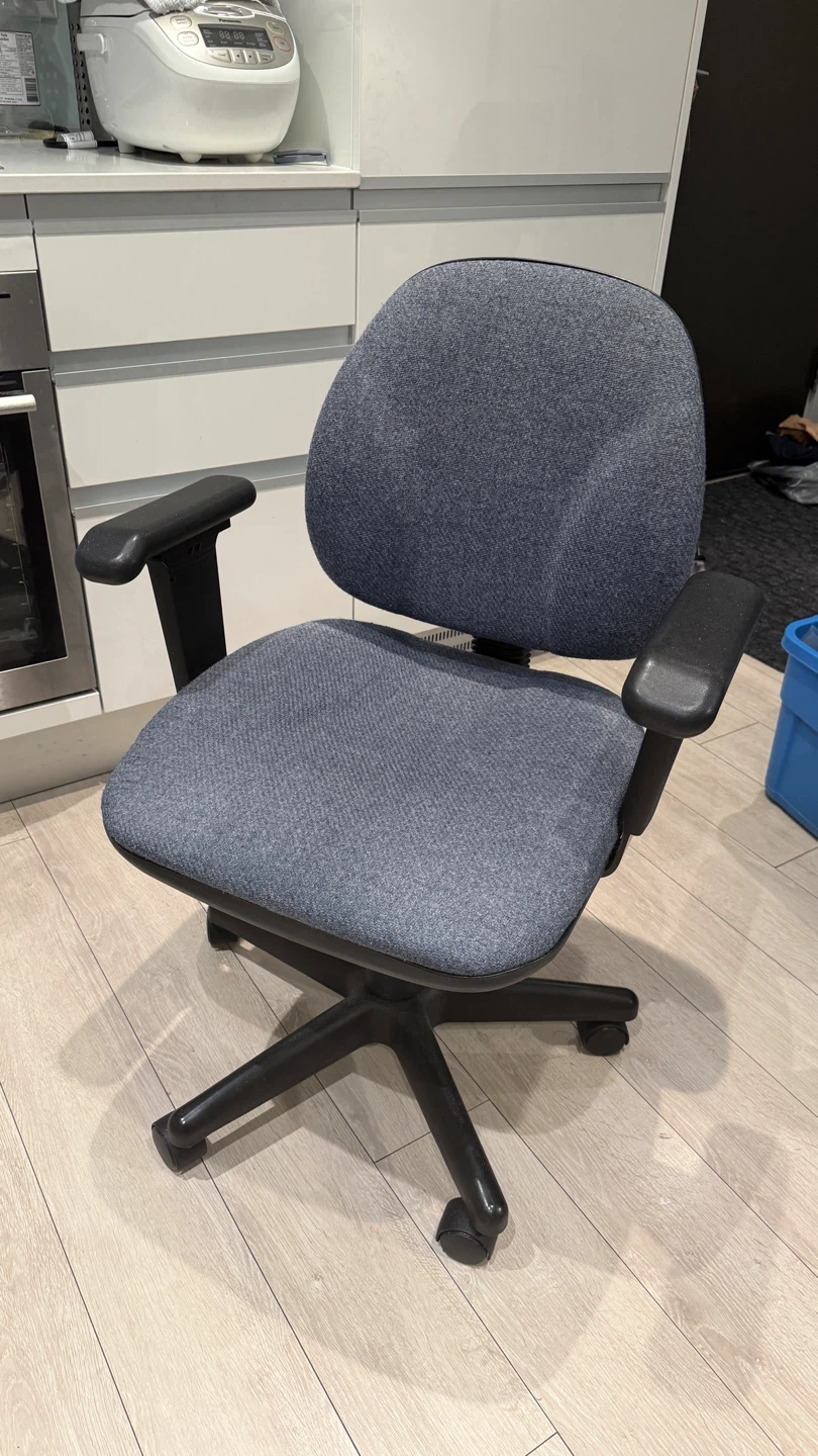 Global Ergonomic Office Chair with Armrests - Blue