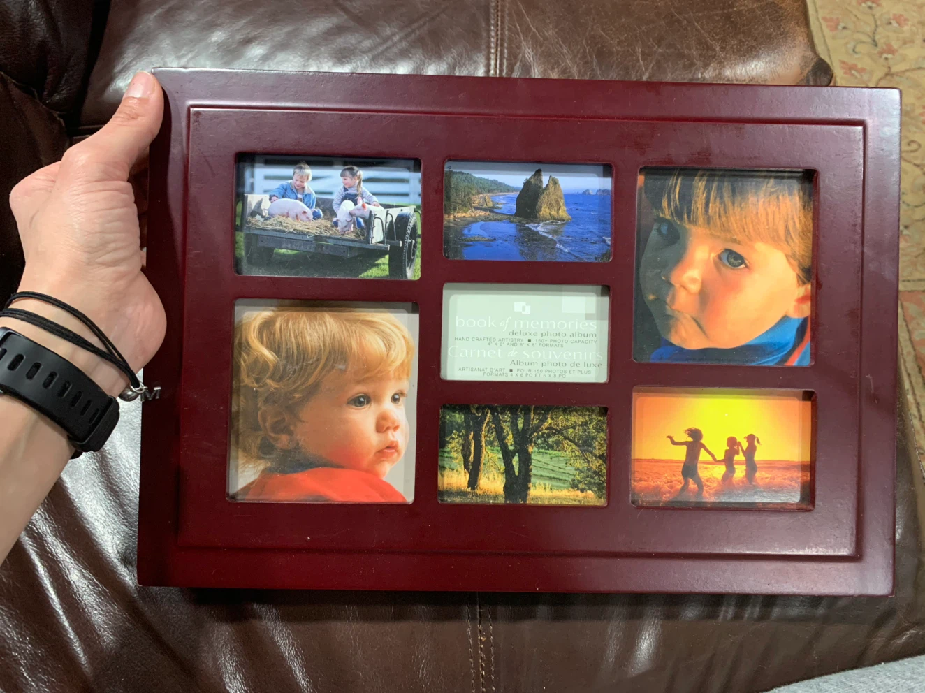 Wooden Multi-Photo Picture Frame & Photo Album - photo 3