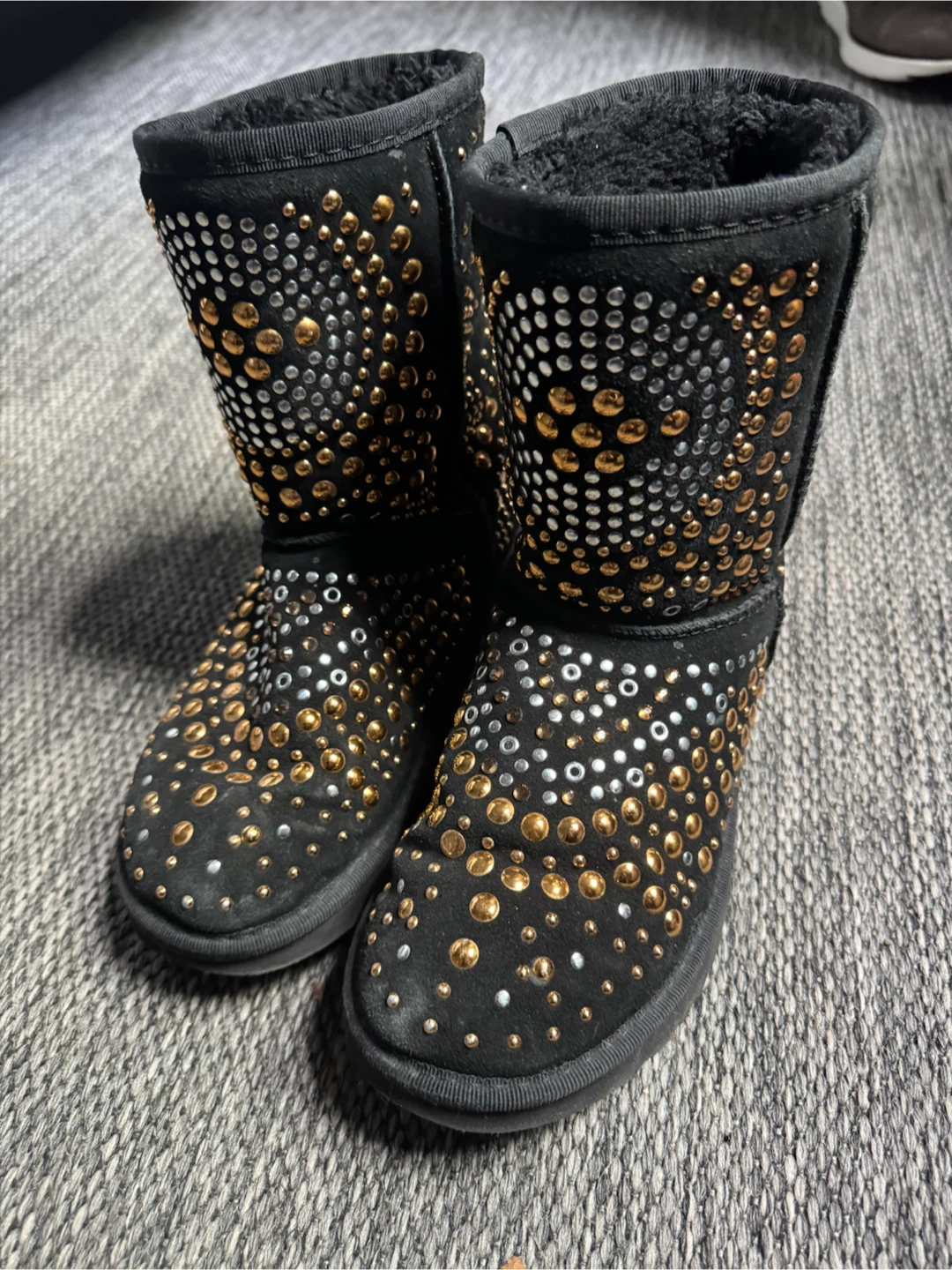 jimmy choo UGG Black Studded Boots Size 6
