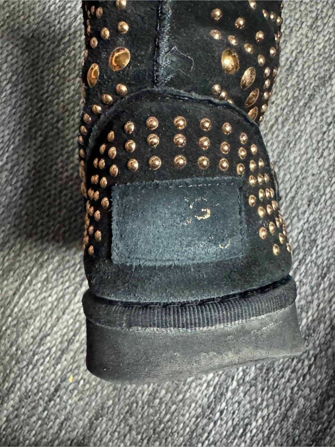 jimmy choo UGG Black Studded Boots Size 6 - photo 3