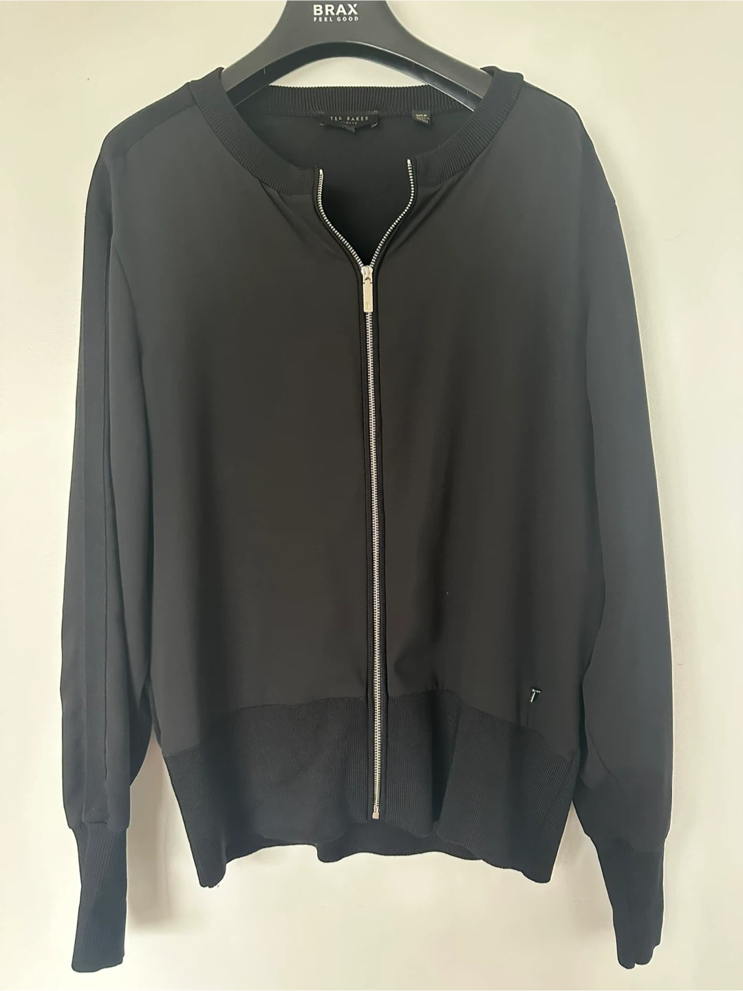 Ted Baker Black Zip-Up Bomber Jacket