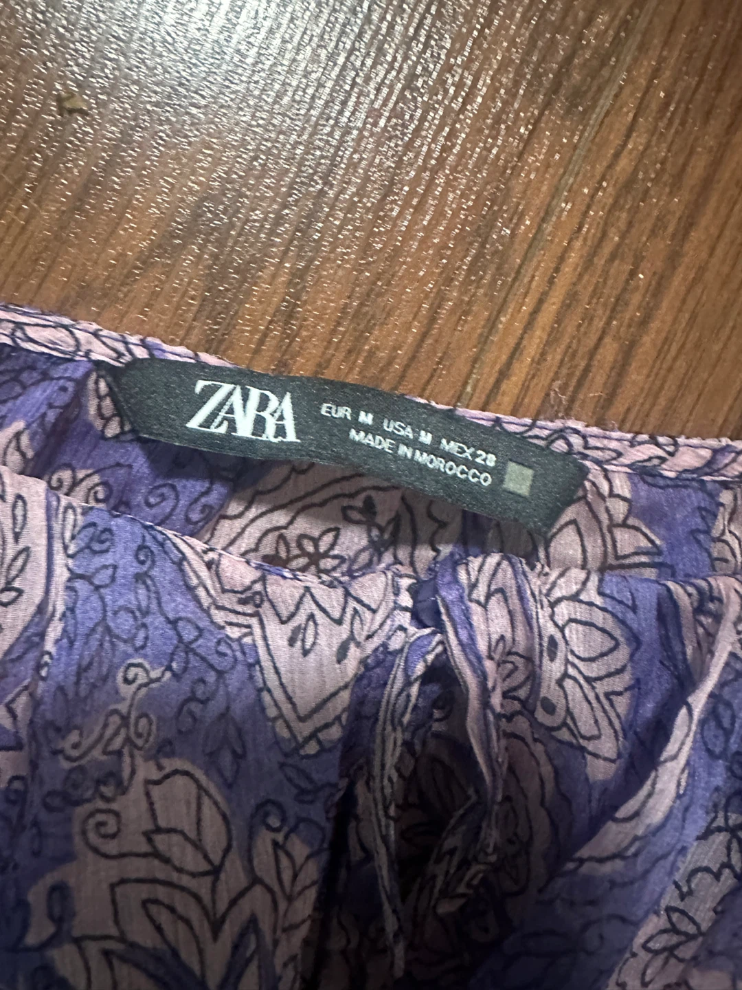 Zara Paisley Print Long Sleeve Crop Top - photo 2