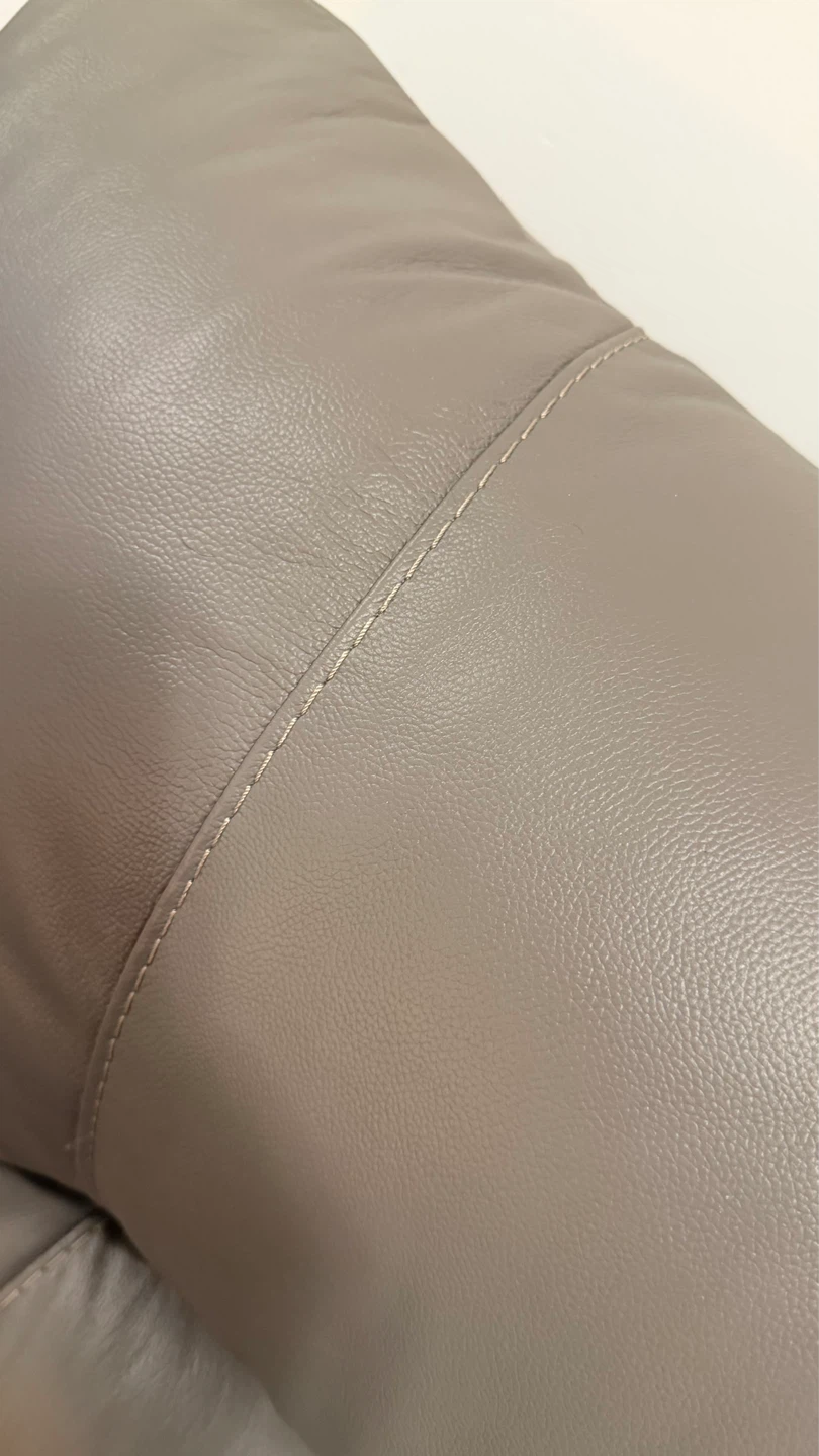 Grey Leather Sofa - photo 5