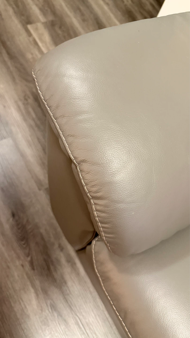 Grey Leather Sofa - photo 4