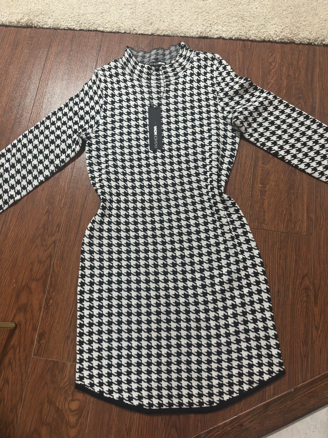New Fashion Nova Houndstooth Mini Dress