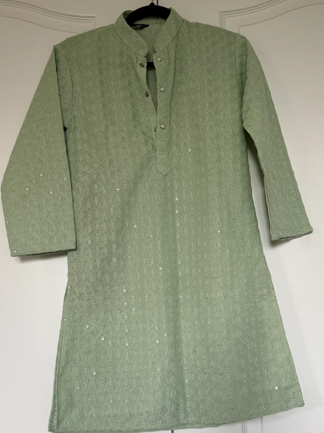 Light Green Kurta with Sequins - photo 2