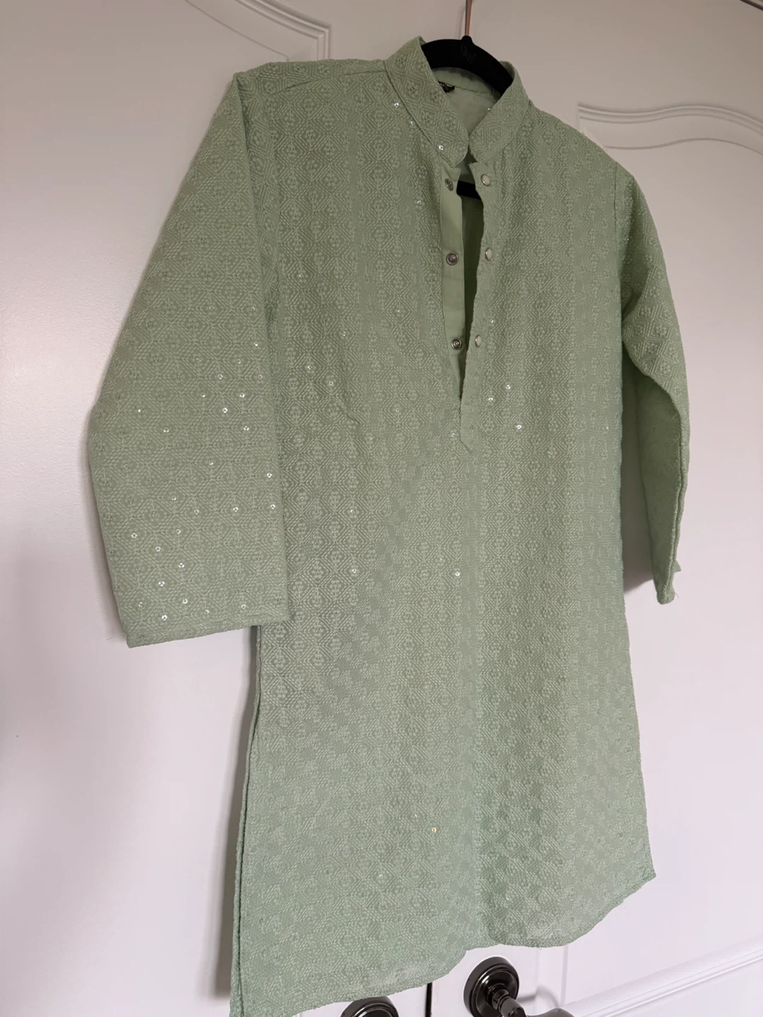 Light Green Kurta with Sequins - photo 3