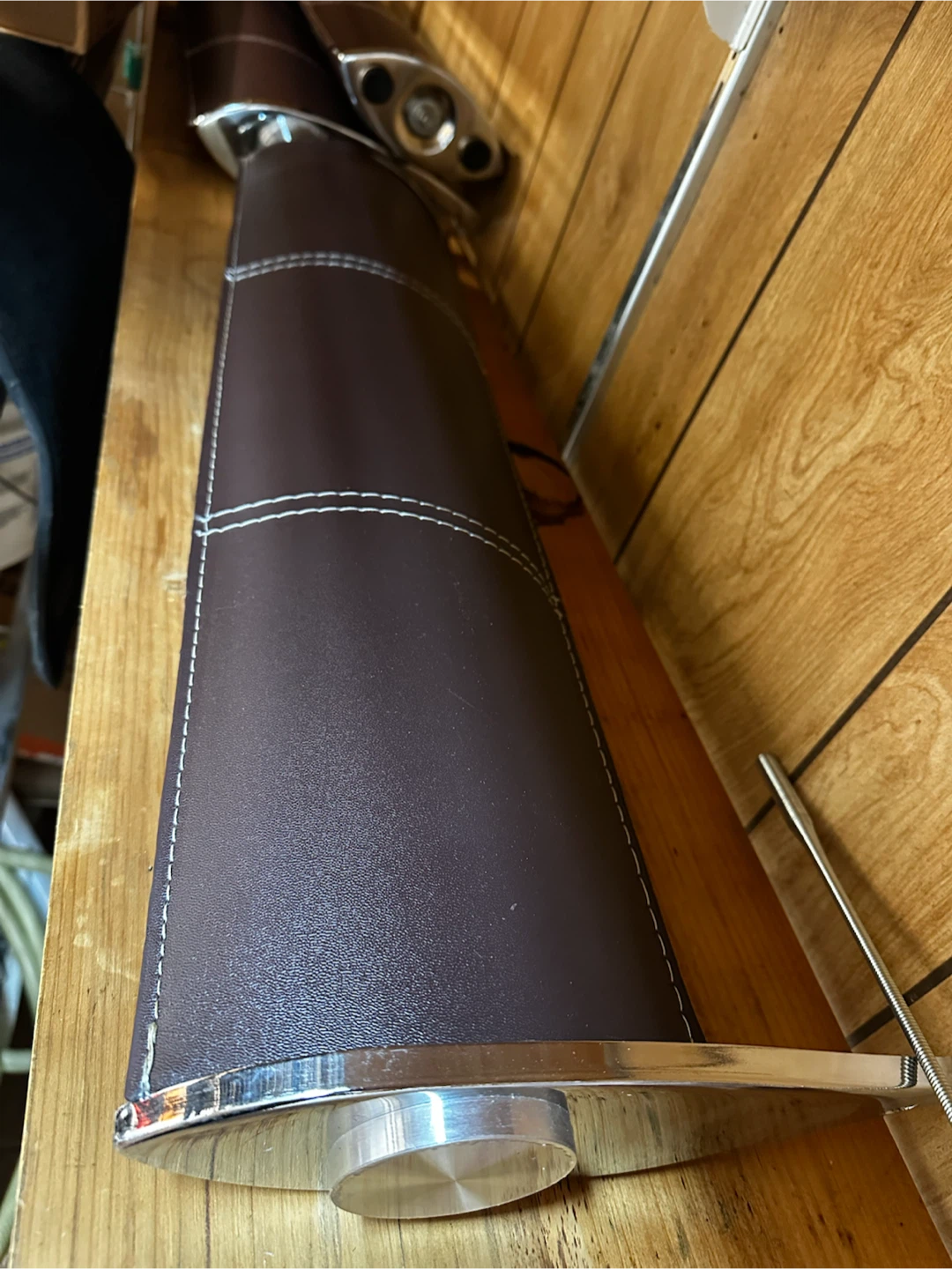 3x Brown & Chrome Sofa/Chair Legs/Supports - photo 2