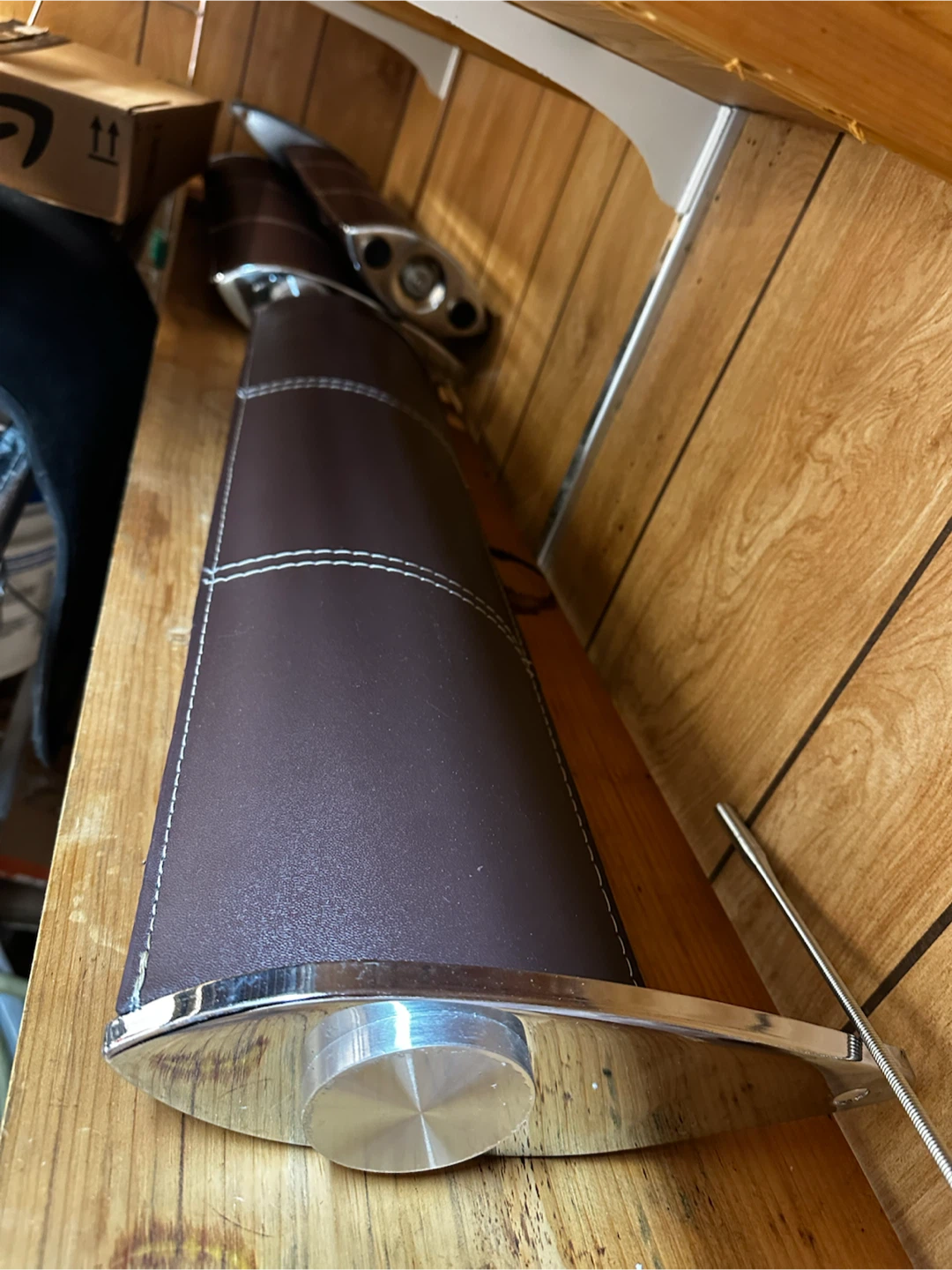 3x Brown & Chrome Sofa/Chair Legs/Supports - photo 3