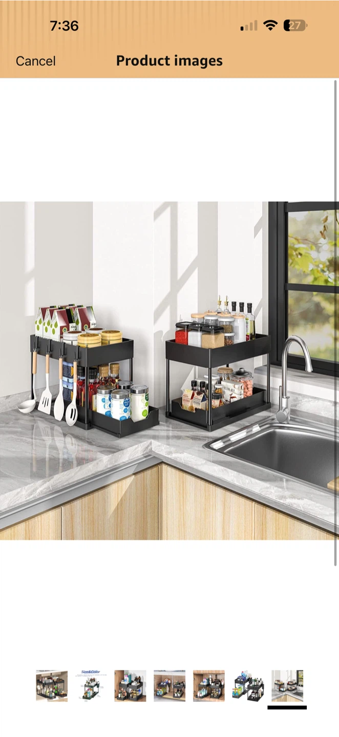 BNIB!!Set of 2!!!!2-Tier Pull-Out Organizer Shelf