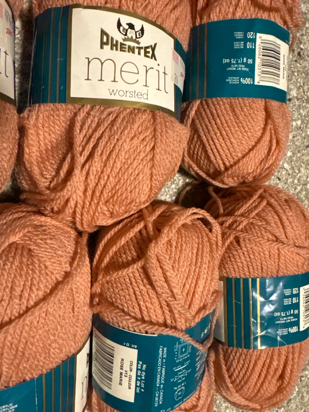 Phentex Merit Worsted Yarn - 12 Skeins - photo 2