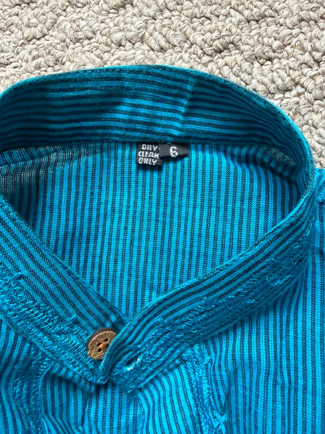 Blue Striped Tunic Shirt - Size 6 - photo 3