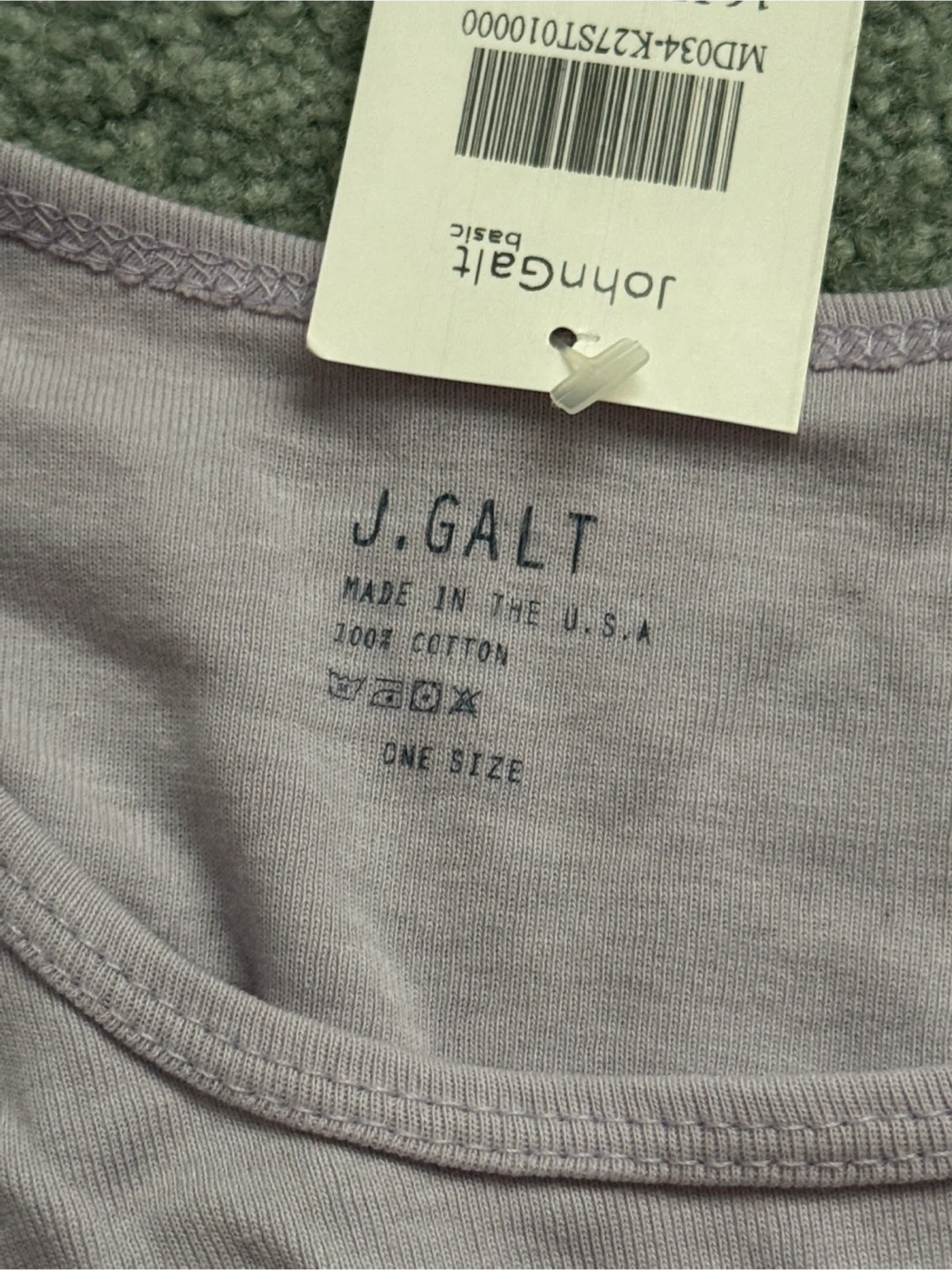 NEW J. Galt Purple One Size Basic Cotton T-Shirt - photo 3