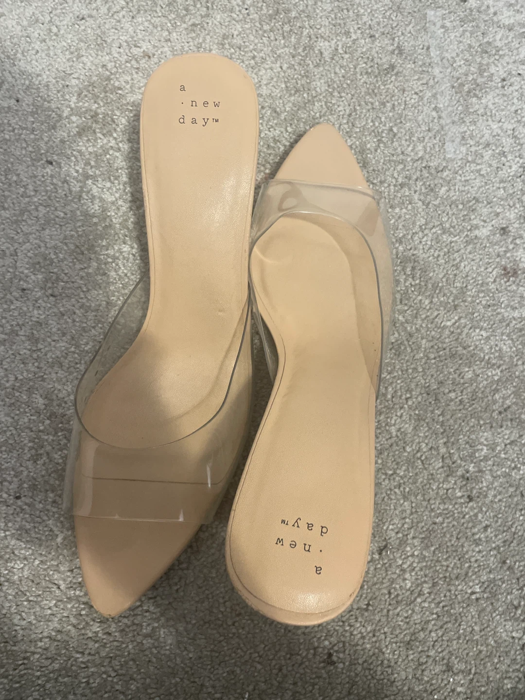 A New Day Clear Mule Heels Size 11 - photo 3