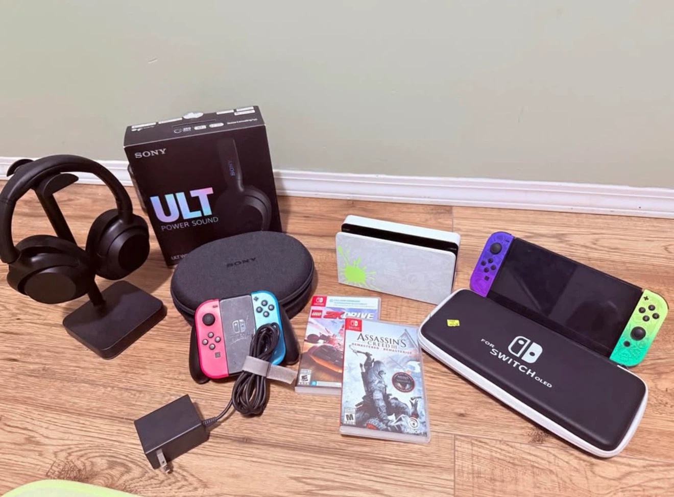 Nintendo Switch OLED Splatoon 3 edition+sony ult wear headphone