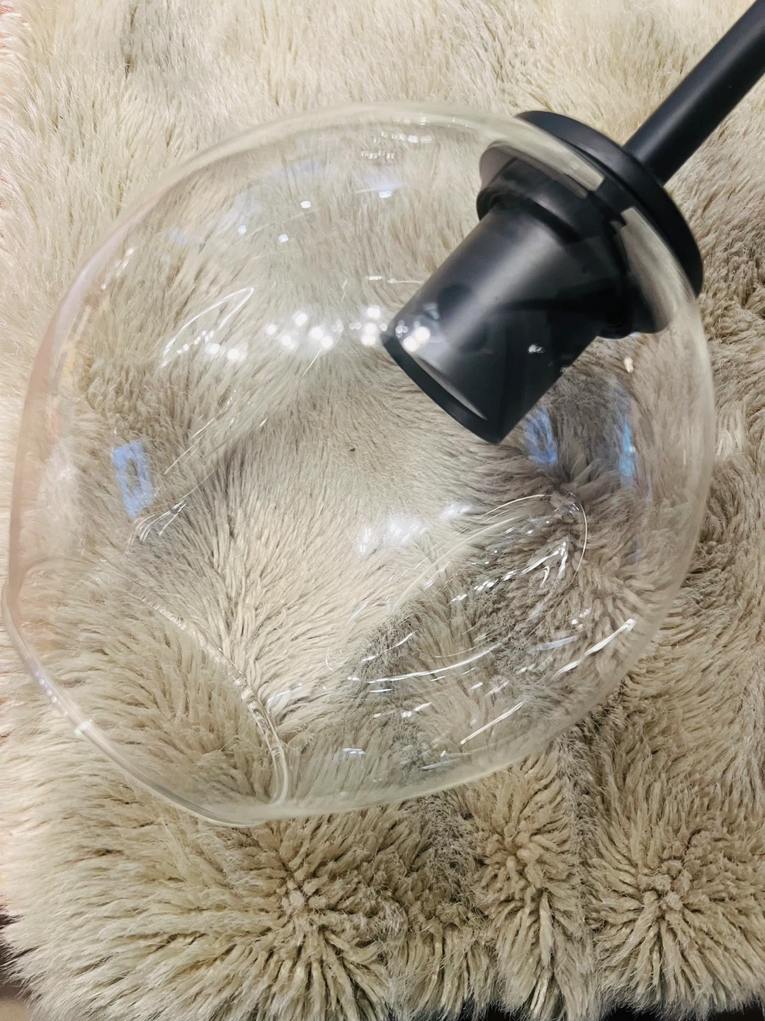 Black 4-Light Chandelier with Clear Shades - photo 2
