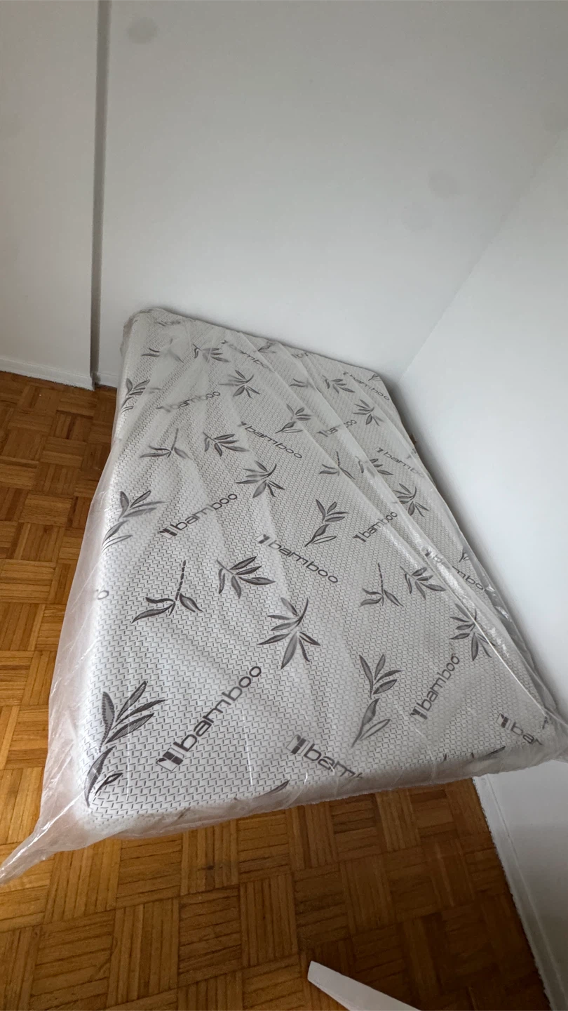 Queen Size Metal Bed Frame & Mattress