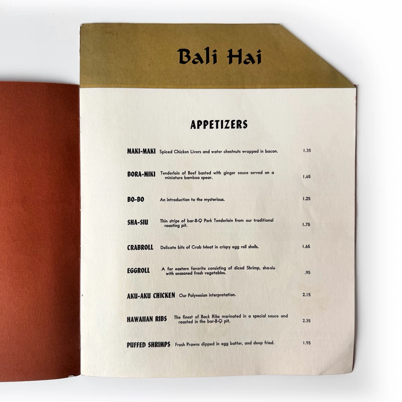 Vintage Bali Hai Toronto Tiki Cocktail Menu - photo 2