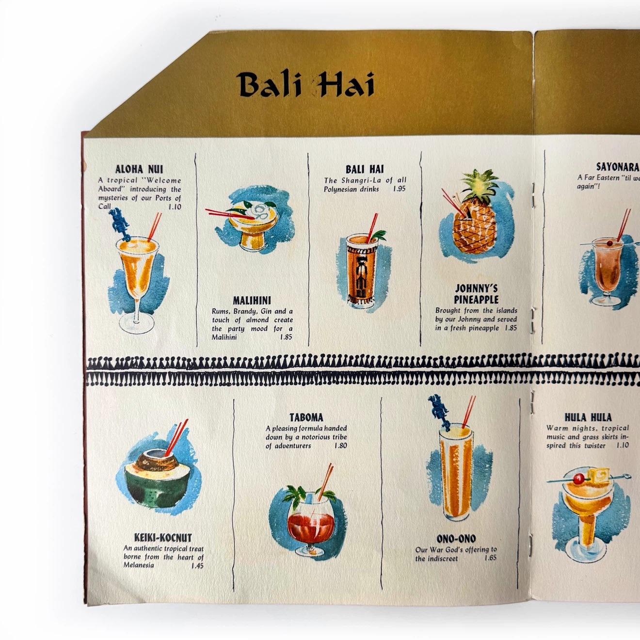 Vintage Bali Hai Toronto Tiki Cocktail Menu - photo 3