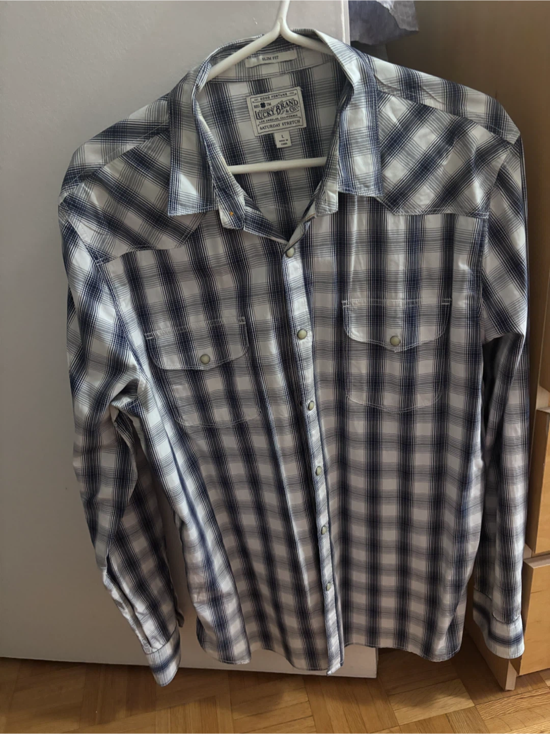 Lucky Brand Men's Plaid Button-Up Shirt - Size L