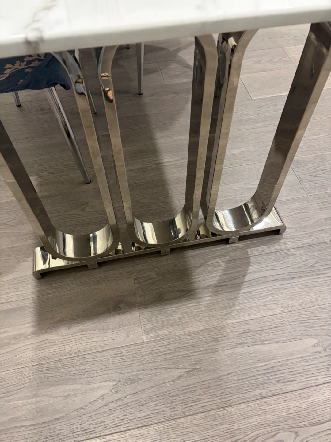 Marble Dining Table with Chrome Base - photo 5