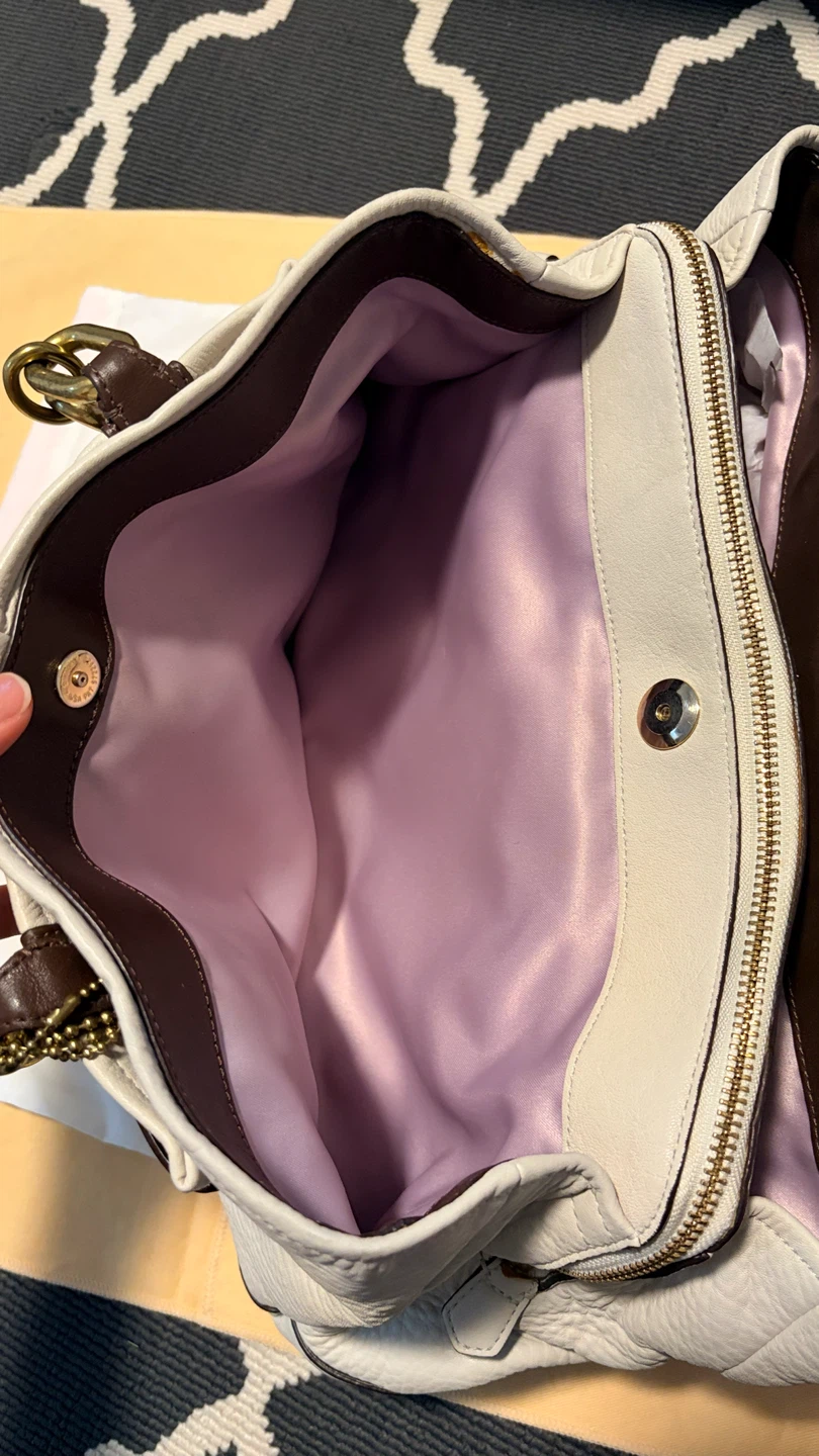 Coach Soft Cream Pebble Leather Tote Bag - photo 4