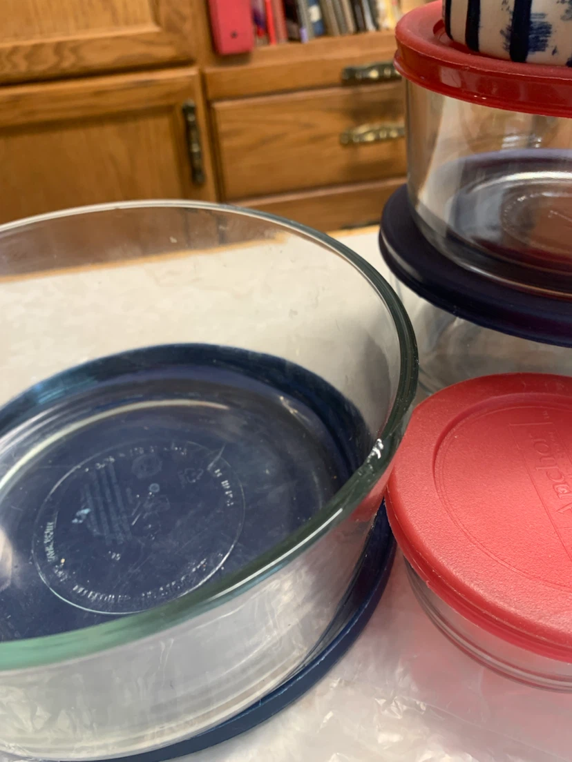 5 Five glass balls with plastic lids - photo 2