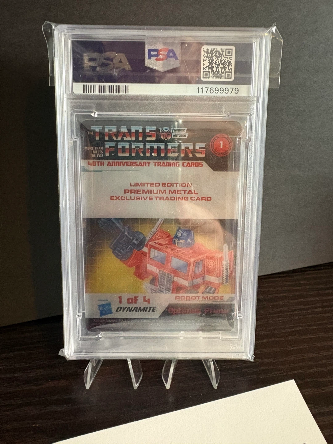 2024 Transformers 40th Optimus Prime Metal Card PSA 10 - photo 3