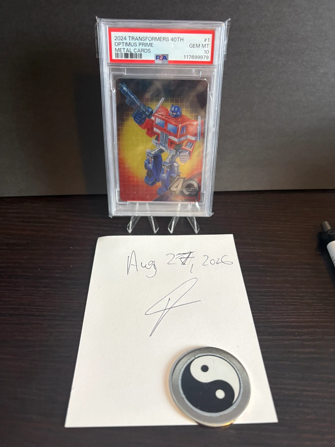 2024 Transformers 40th Optimus Prime Metal Card PSA 10 - photo 4