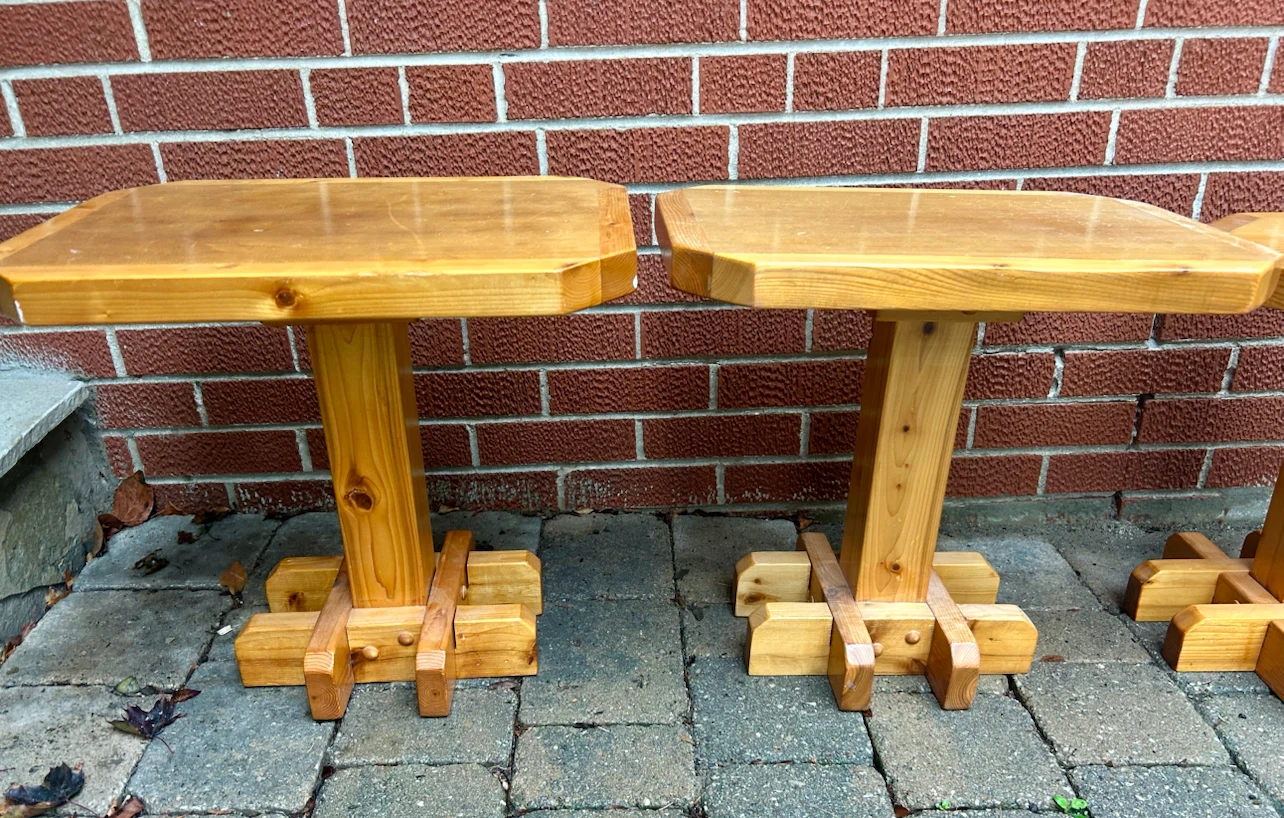 Set of 4 Wooden Side Tables - photo 3