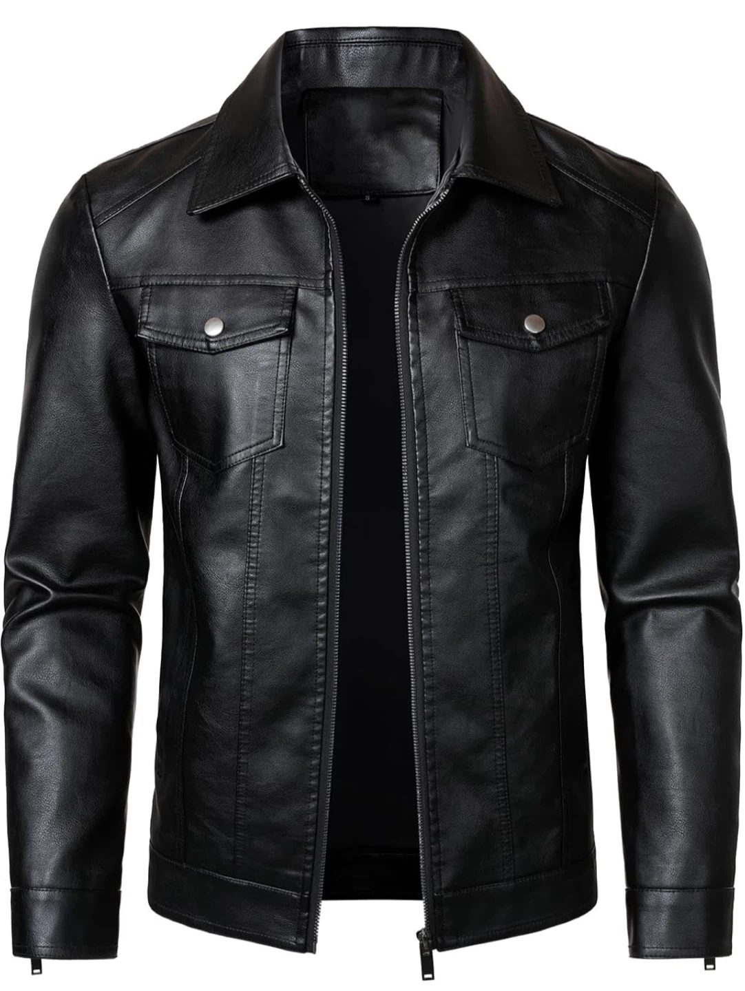 Faux Leather Jacket Large