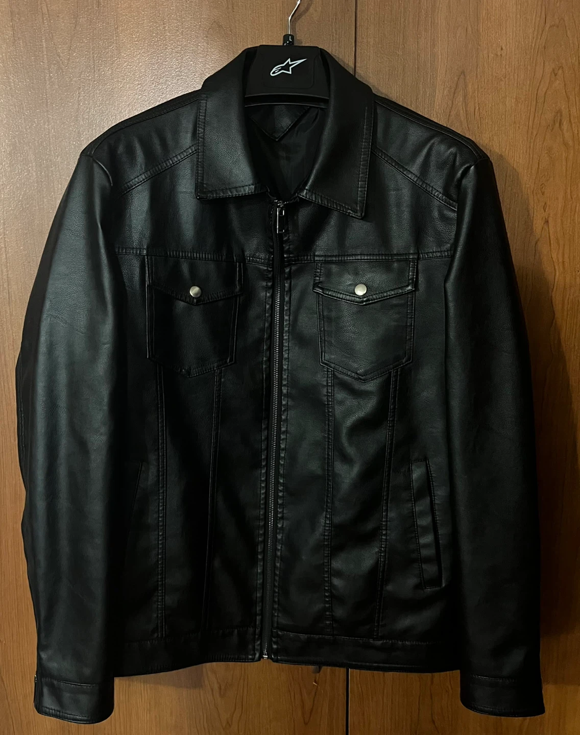 Faux Leather Jacket Large - photo 2