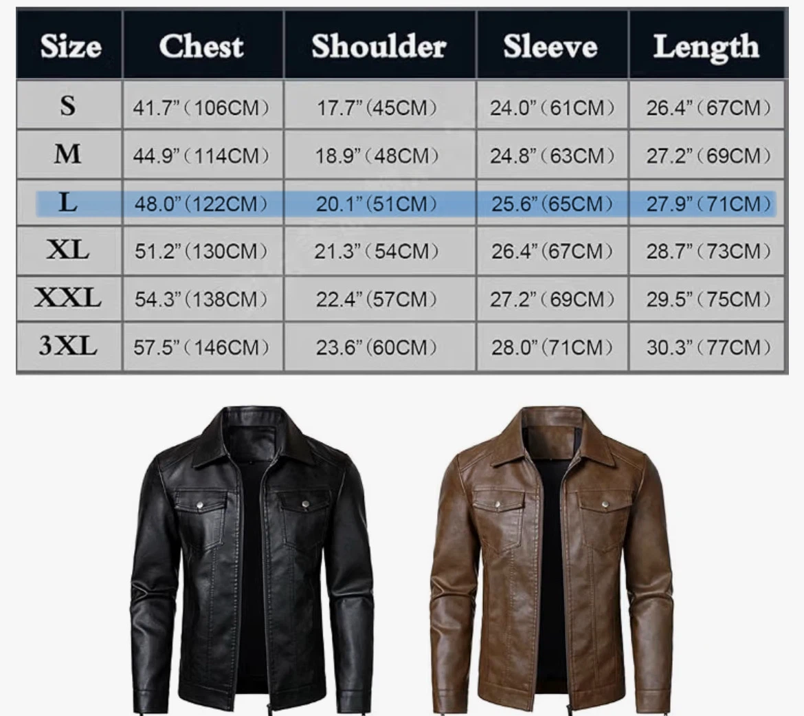 Faux Leather Jacket Large - photo 3