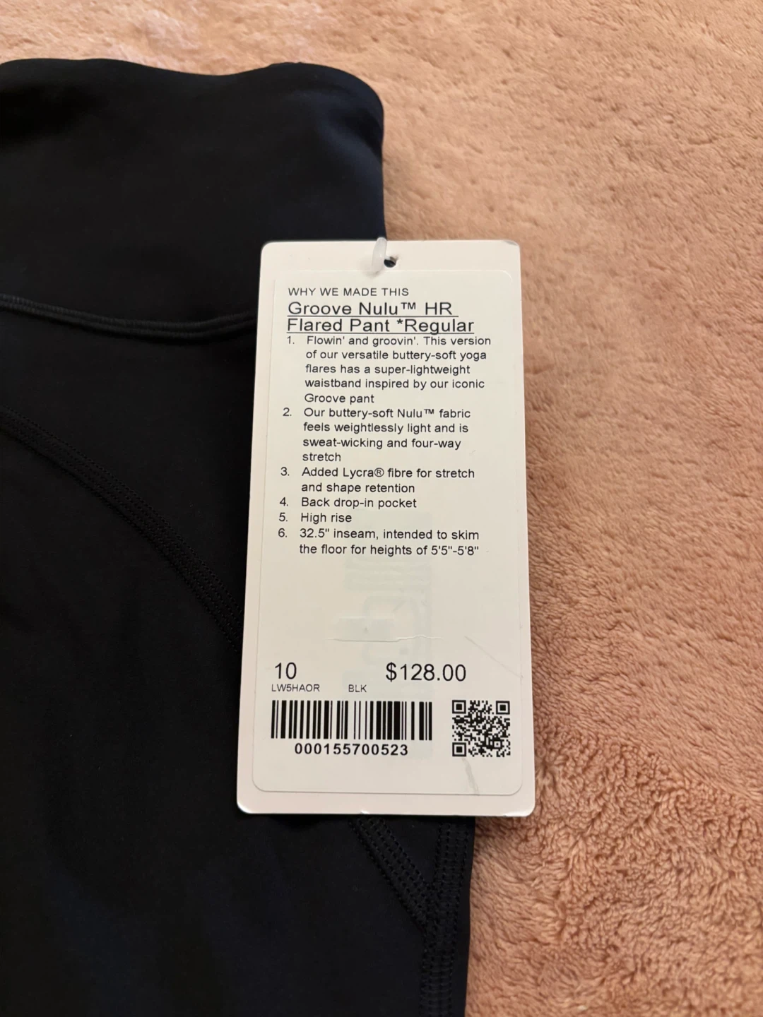Lululemon Groove Nulu HR Flared Pant Black Size 10