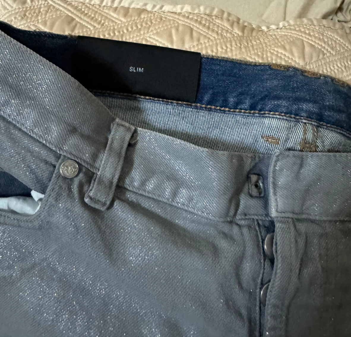 Balmain Wax Glitter Jeans - photo 4
