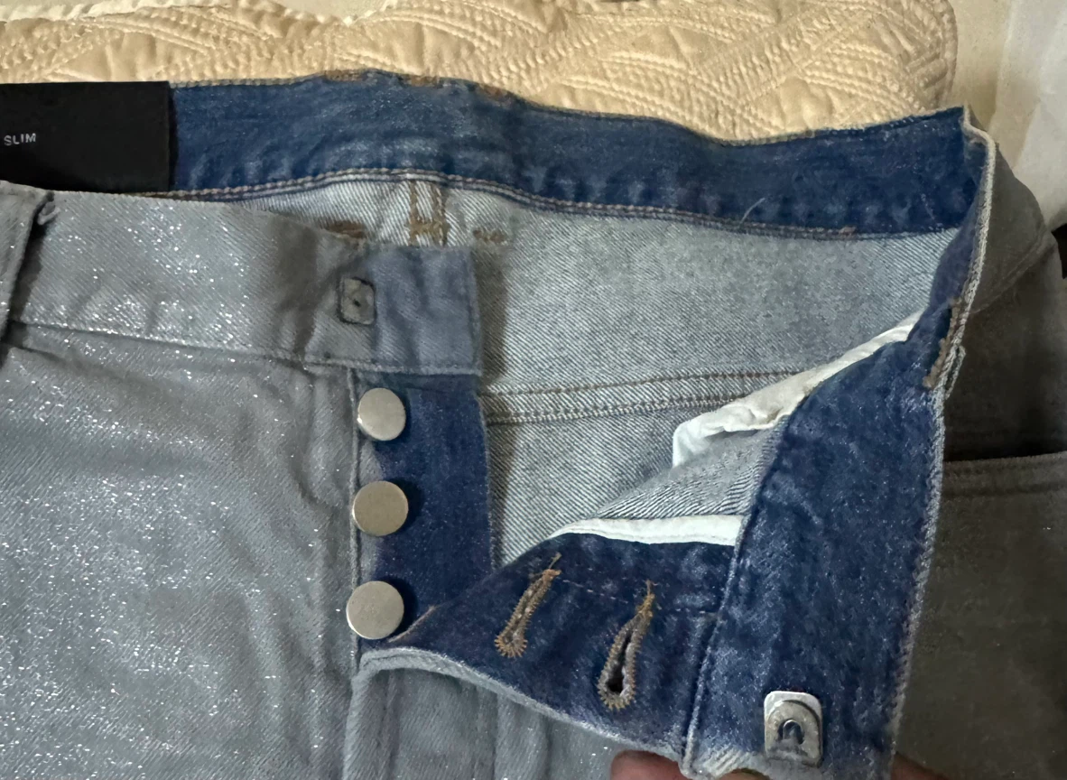 Balmain Wax Glitter Jeans - photo 5