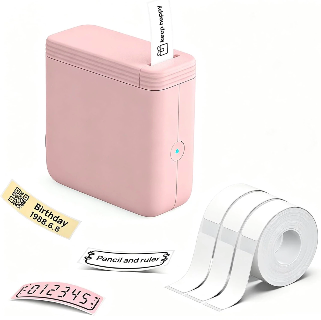 Pink Portable Thermal Label Printer