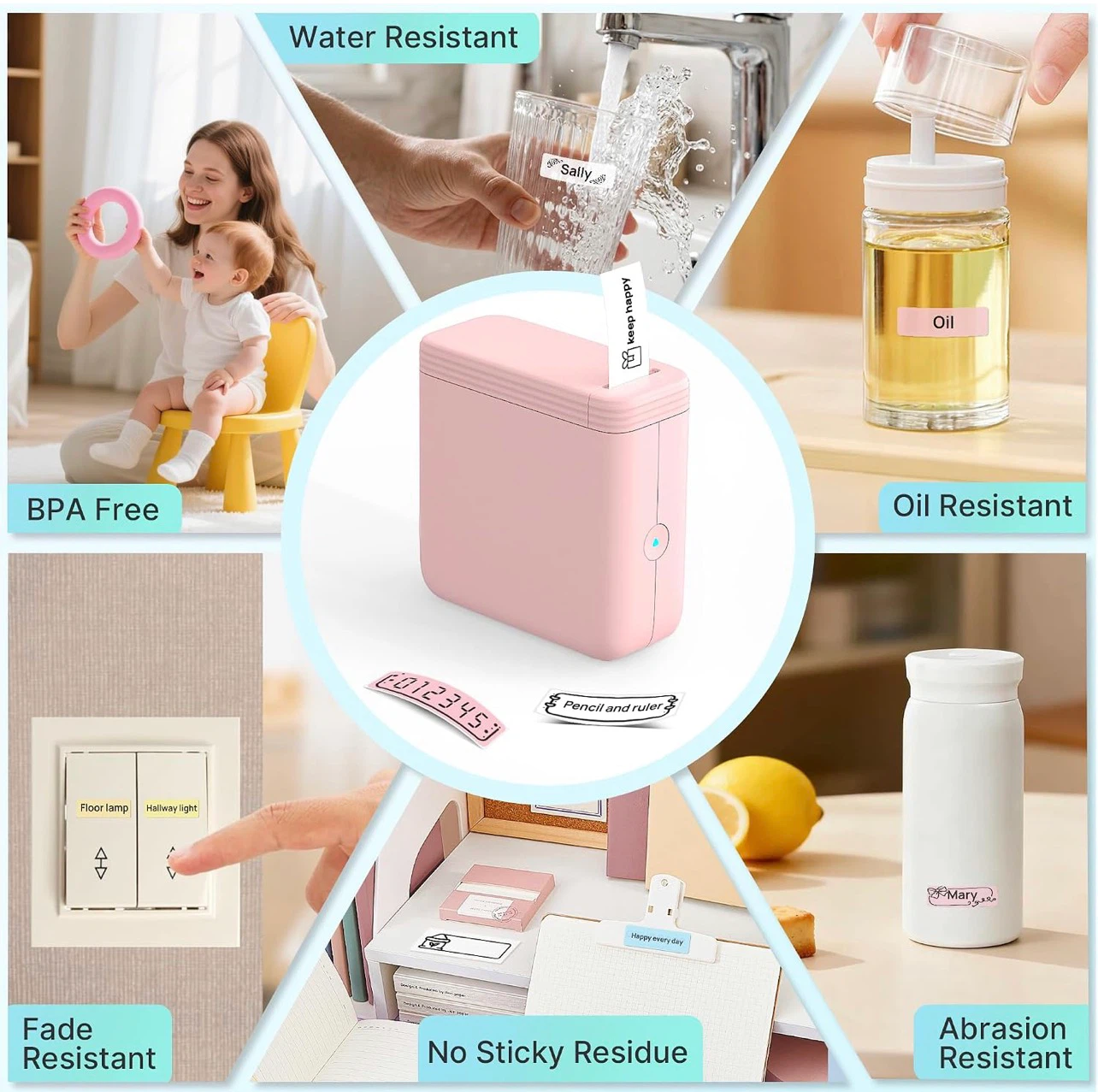 Pink Portable Thermal Label Printer - photo 3