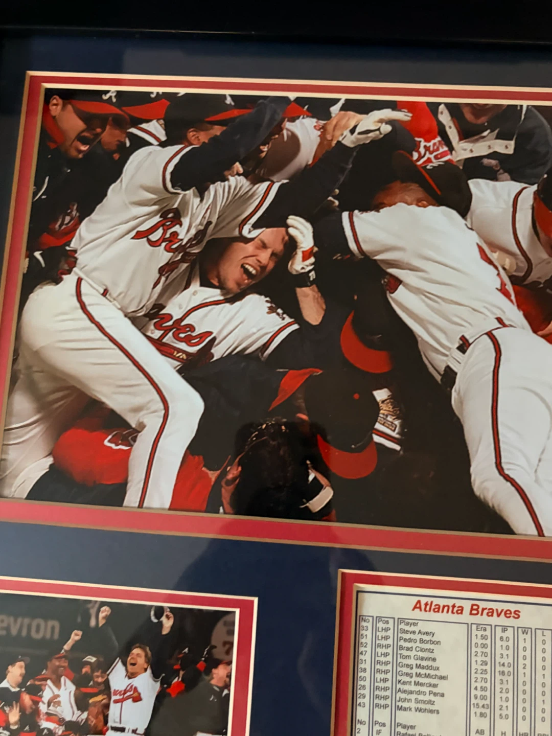 Atlanta Braves 1995 World Series Champions Framed Photo Collage
