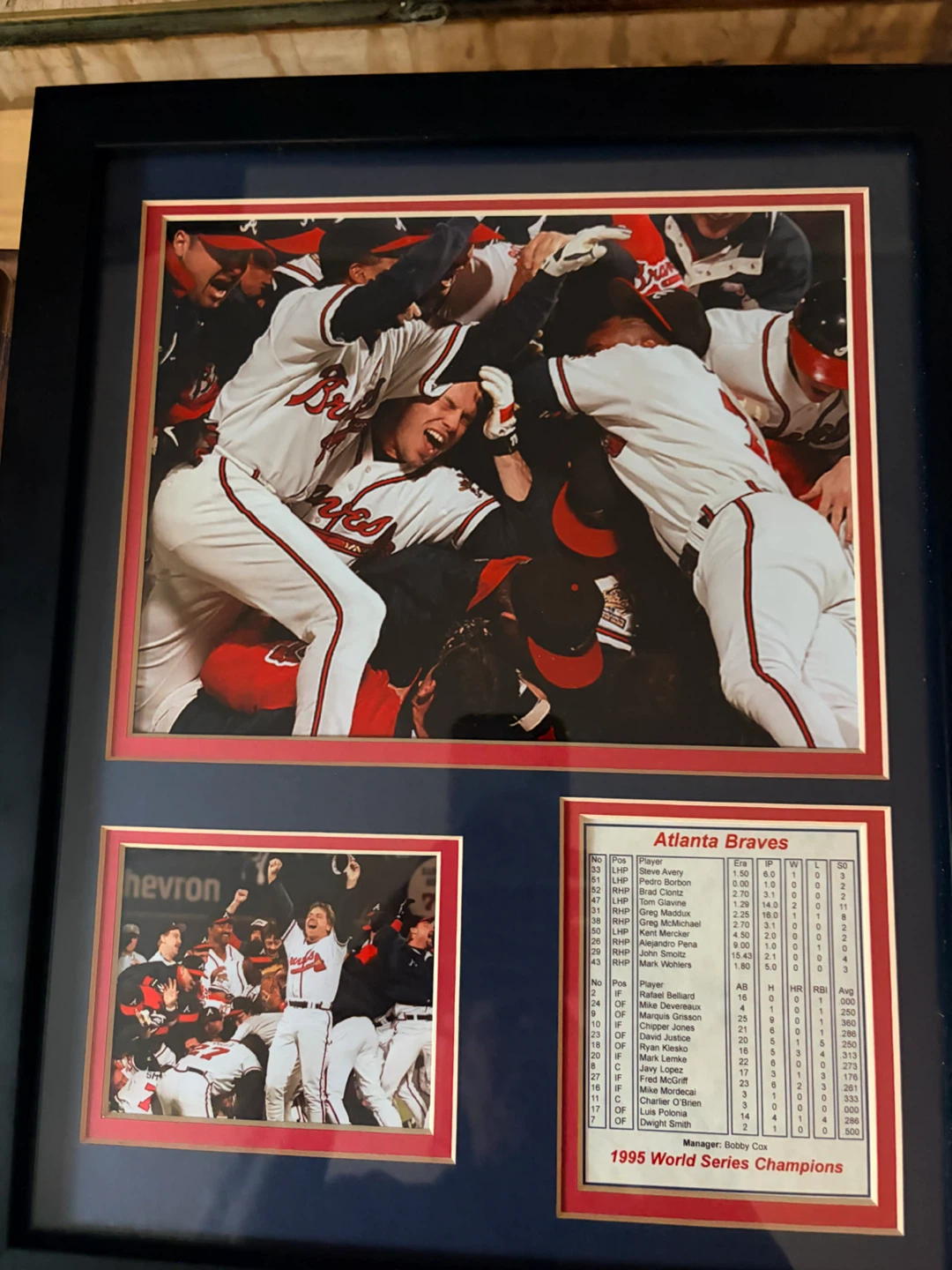 Atlanta Braves 1995 World Series Champions Framed Photo Collage - photo 3