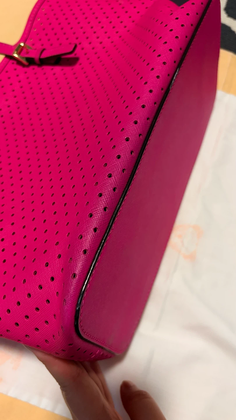 Michael Kors Dark Pink Perforated Tote Bag - photo 5