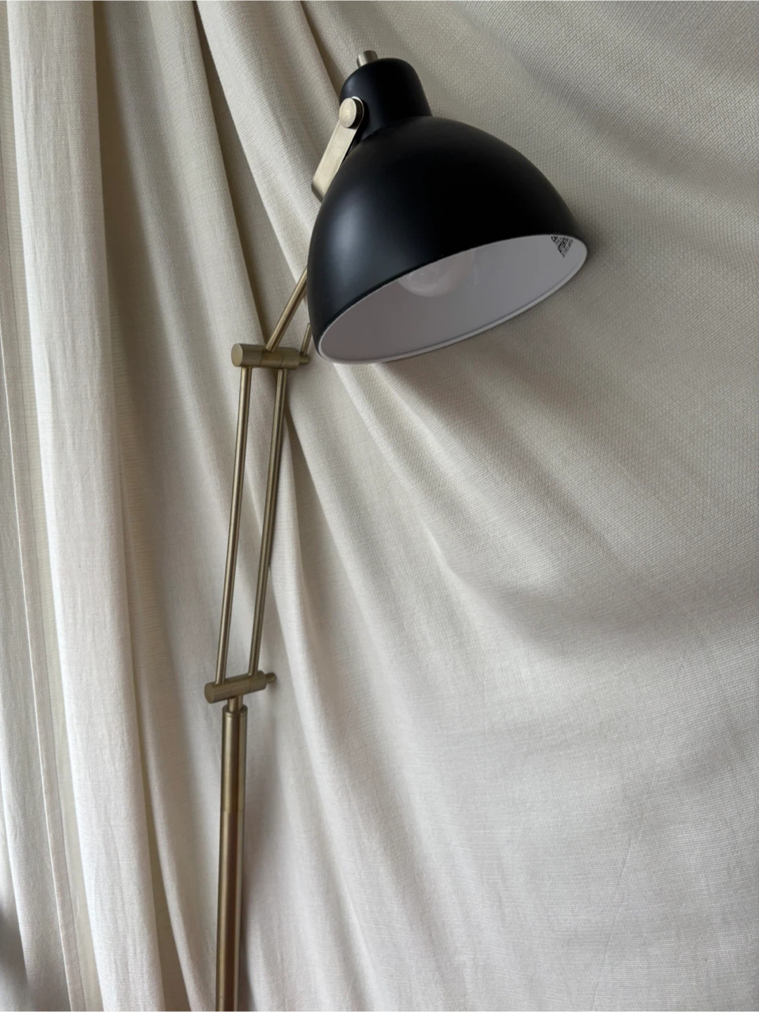 MOVING - Black and Brass Adjustable Floor Lamp