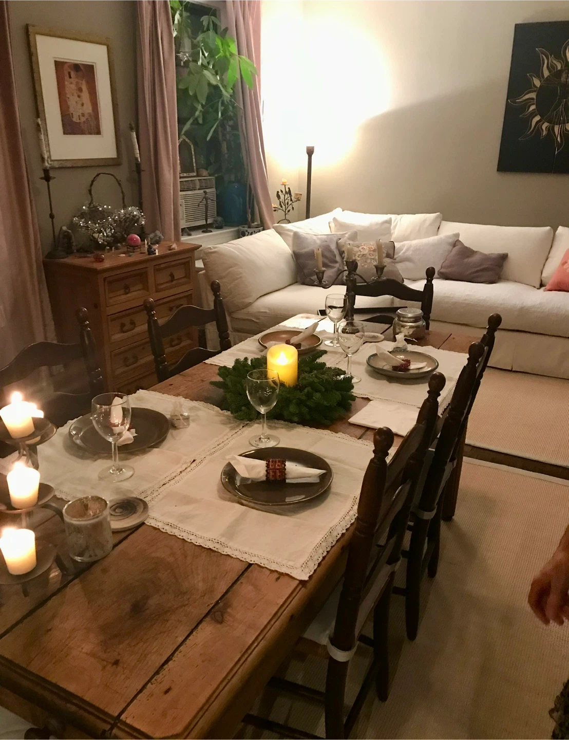 Early century Rustic Wooden farm Dining Table - photo 3