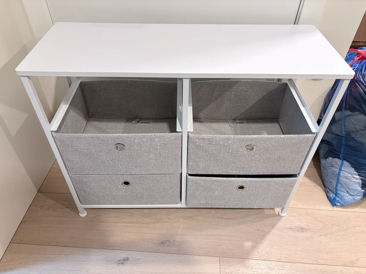 White Metal Frame 4-Drawer Storage Unit - photo 2
